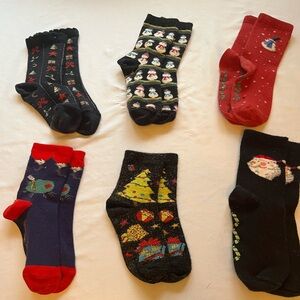 Holiday Patterned Crew Socks - Multi Color